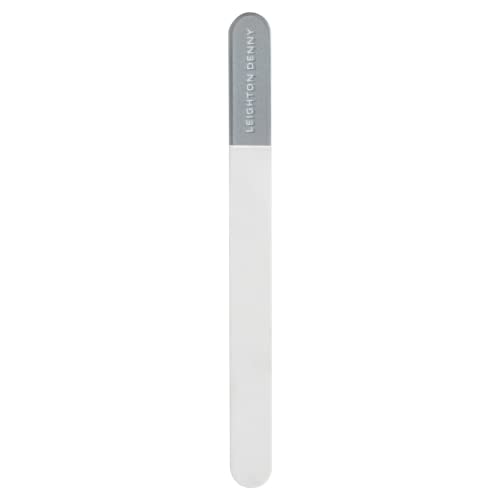 LEIGHTON DENNY Professional Crystal Nail File, 195mm, Double Sided with Aluminium Case