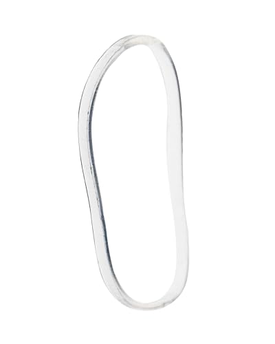 Brushworks 100-Pack Clear Flexi Elastic Hair Bands - Ultra-Thin Stretch Ties for All Hair Types