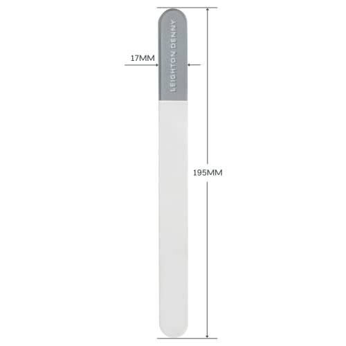 LEIGHTON DENNY Professional Crystal Nail File, 195mm, Double Sided with Aluminium Case 3
