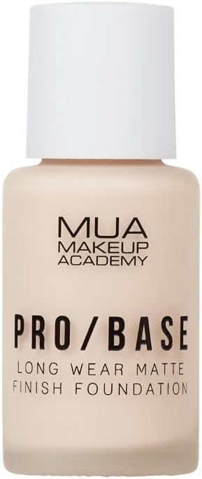 MUA Makeup Academy Pro/Base Full Coverage Long Wear Matte Foundation, Shade #101, 30 ml - Vegan & Cruelty Free