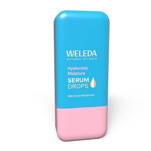 Weleda Hyaluron-Feuchtigkeitsserum-Tropfen mit Schneepilz, Gesichtsserum für 24 Stunden Feuchtigkeit, intensive Hydratisierung, 100 % zertifiziert natürlich, biologisch, vegan, 30 ml