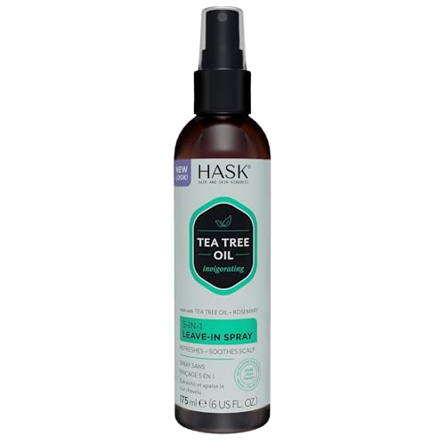HASK Tea Tree Oil 5-in-1 Leave-In Conditioner for Soothing and Restoring Hair