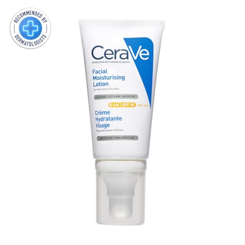 CeraVe AM Facial Moisturising Lotion SPF 50 for Normal to Dry Skin 52ml with UV Protection 11
