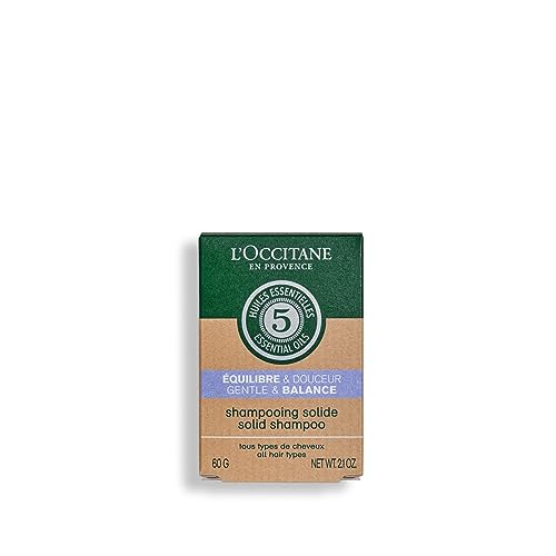 L'OCCITANE Gentle and Balance Solid Shampoo Bar 60g | 98% Biodegradable Formula