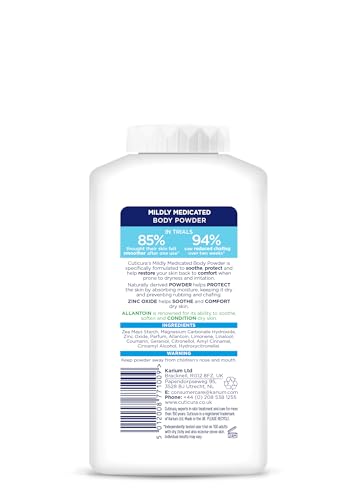 CUTICURA Mildly Medicated Body Powder for Personal Hygiene, Sweat Control & Itching Relief (150g)