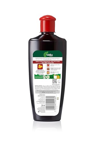 Vatika Naturals Castor Hair Oil with Rosemary & Citrus Lemon for Thicker Hair - 200 ml