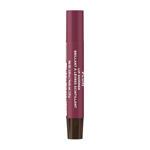 Burt's Bees Lip Shimmer in Plum with Peppermint Oil for Moisturizing Tinted Colour