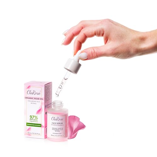 ClaRose Anti-ageing Face Serum with Hyaluronic Acid, Retinol & Organic Rose Oil 7
