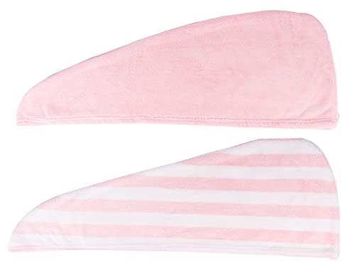 Brushworks Luxury Microfibre Hair Towel Wraps - 2 Pack for Frizz Reduction