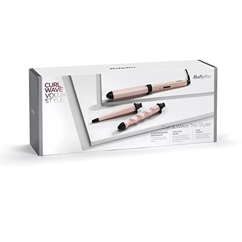 BaByliss Curl and Wave Trio Styler with 3 Interchangeable Ceramic Barrels