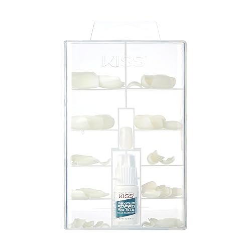 KISS Active Square Full Cover Artificial Nails - 100 Count Pack