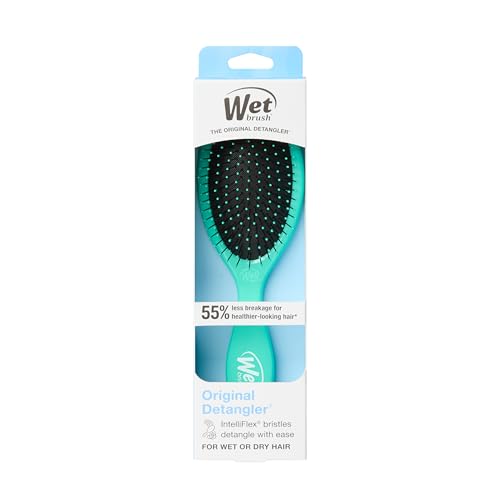 Wet Brush Original Detangler Hair Brush - Amazon Exclusive Aqua - Ultra-Soft IntelliFlex Bristles for Wet, Dry & Damaged Hair 12