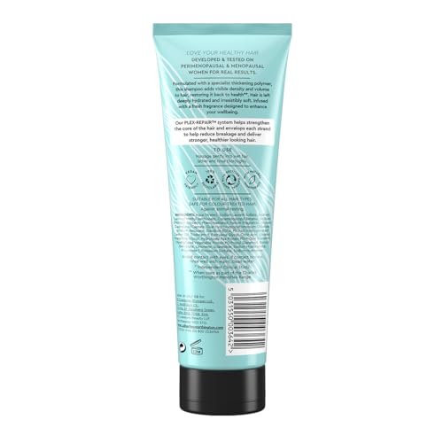 Charles Worthington MenoPlex Menopause Volumen-Shampoo für glanzloses, kraftloses Haar, Salon-Shampoo für die Wechseljahre, 250 ml 2