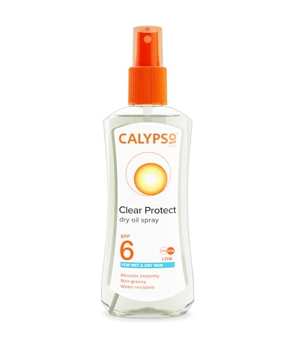 Calypso Wet Skin Dry Oil Spray with SPF 6 Broad Spectrum Protection, 200 ml