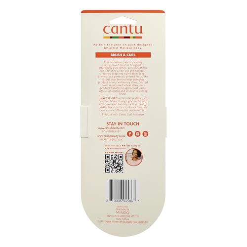 Cantu Curl Definer Brush with Natural Boar Bristles for Type 3 Curls & Type 2 Waves 4