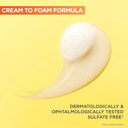 Garnier Vitamin C Brightening Cream Cleanser for Makeup Removal and Impurities 4