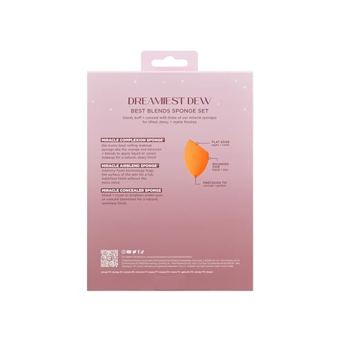 Real Techniques Dreamiest Dew Best Blends Sponge Kit, 3 Piece Limited Edition Set 10
