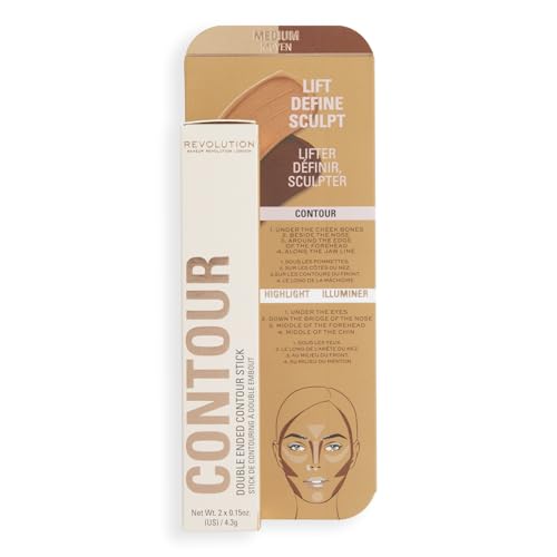 Makeup Revolution Contour Stick Duo Cream Contour & Highlight for Sculpting