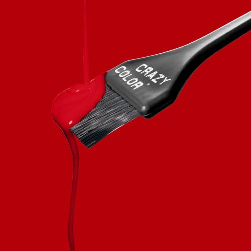 Crazy Color Fire Semi-Permanent Hair Dye - Highly Pigmented Pillarbox Red 3