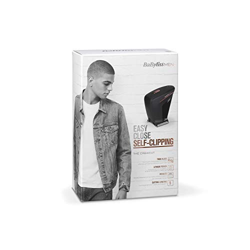 BaBylissMEN Crewcut Cordless Hair Clipper - Self-Clipping Lithium-Ion Tool 10