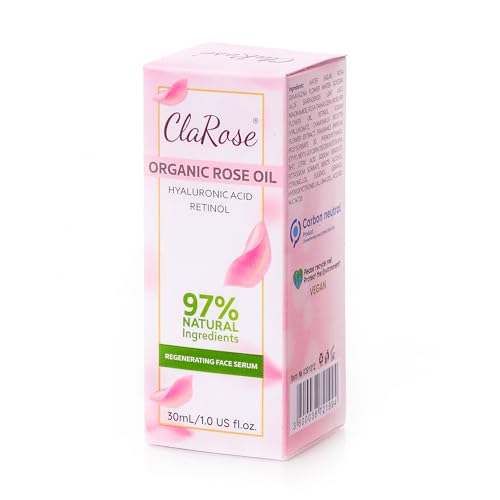 ClaRose Anti-ageing Face Serum with Hyaluronic Acid, Retinol & Organic Rose Oil 8