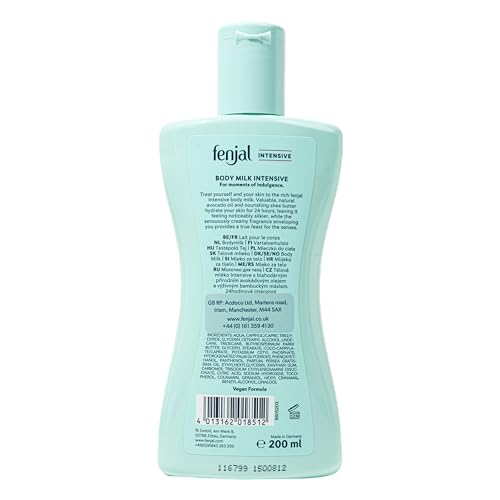 Fenjal Intensive Body Milk with Avocado Oil & Shea Butter for Silky Soft Skin