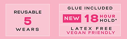 Eylure 3/4 Length False Lashes No. 015 with Latex-Free Glue 4