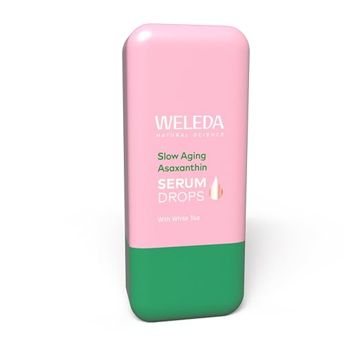 Weleda Anti-Aging Astaxanthin Gesichtsserum-Tropfen mit Weißem Tee, Gesichtsserum mit antioxidativen Pflanzenextrakten, Zellschutz, 100 % zertifiziert natürlich, biologisch, vegan, 30 ml