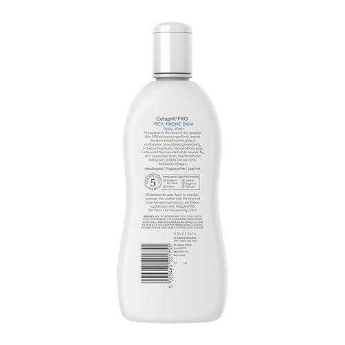 Cetaphil PRO Duschgel, 295 ml, für juckende und zu Ekzemen neigende Haut, mit Nia