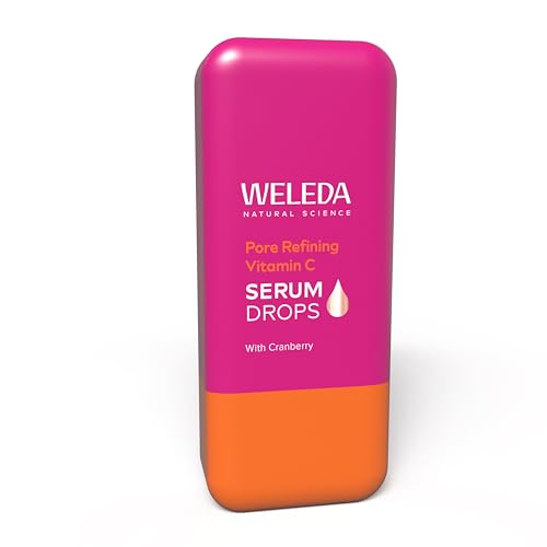 Weleda Pore Refining Face Serum Drops with Cranberry, Vitamin C & E for Brighter Skin, 30ml