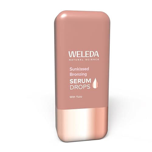 Weleda Sunkissed Bronzing Face Serum Drops mit Yuzu, Gesichtsserum für sofortige Feuchtigkeit und einen gebräunten Teint, 100 % zertifiziert natürlich, biologisch, vegan, 30 ml