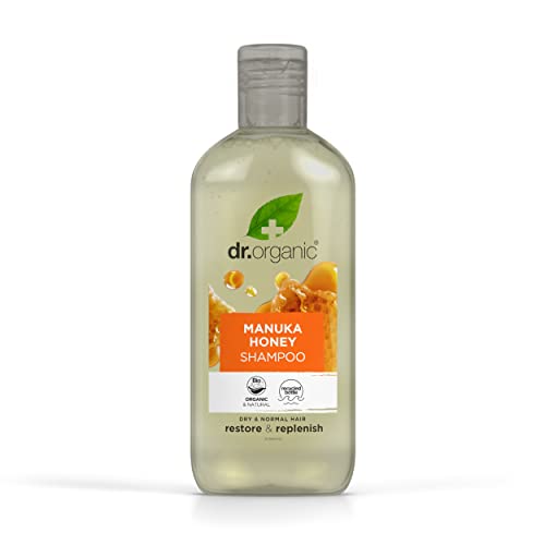 Dr. Organic Manuka Honey Shampoo & Conditioner Set with Travel Bag for Dry Hair