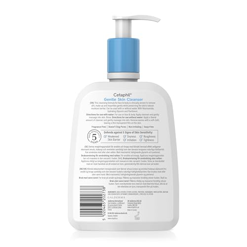 Cetaphil Gentle Skin Cleanser 473ml - Face & Body Wash for Normal to Dry Sensitive Skin