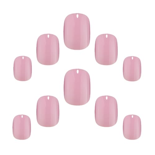 Elegant Touch Petite Squoval Gel Finish Nails in Cherry Blossom Pink