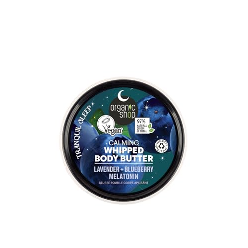 Organic Shop Sleep Calming Whipped Body Butter with Lavender, Blueberry & Melatonin, 250 ml