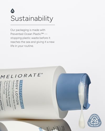 AMELIORATE Transforming Body Exfoliant 300ml for KP, Bumpy & Dry Skin | AHA & Bamboo Scrub
