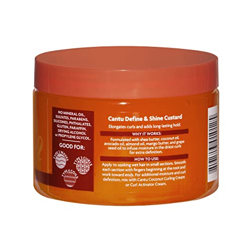 CANTU Shea Butter Define & Shine Custard for Natural Hair, 340g