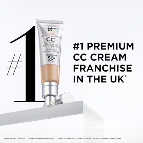 IT Cosmetics CC+ Cream Nude Glow Foundation Medium Coverage Instantly Brightening 9