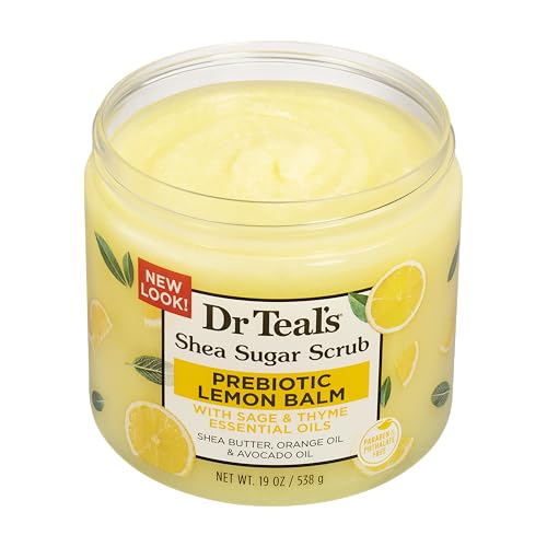 Dr Teal's Shea Sugar Body Scrub with Prebiotic Lemon Balm & Essential Oils 538Gm 4