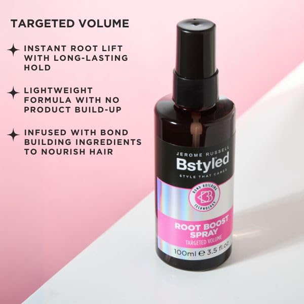 Jerome Russell BStyled Volumising Root Spray for Targeted Lift, Shine, and All-Day Hold