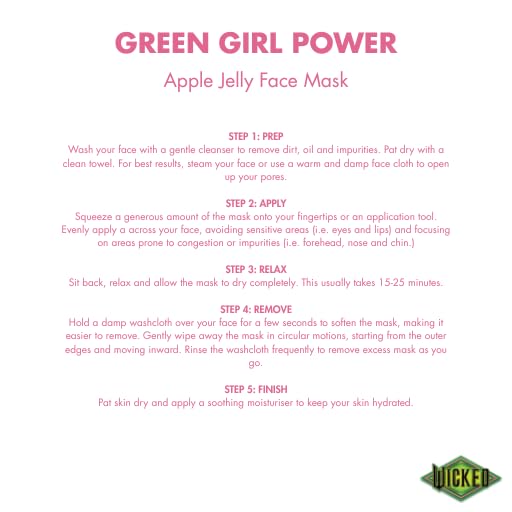 7th Heaven Wicked Jelly Gesichtsmaske (Elphaba-Apfel) Jelly-Maske mit Vitamin C 4