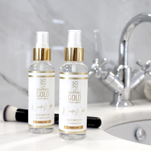 Dripping Gold Water Medium/Dark Self Tanning Mist 100ml for Radiant Olive Glow 3