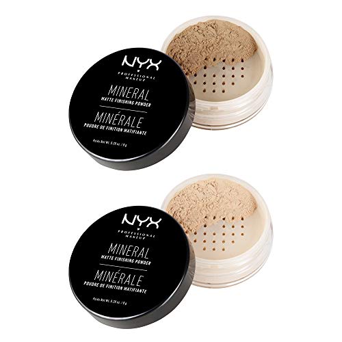 NYX Professional Makeup Mineral Finishing Powder, Loose, Matte Finish, Light/Medium (8g) 8