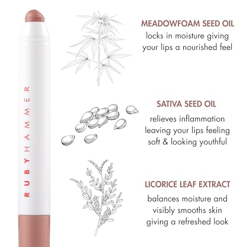 Ruby Hammer Lippenbalsam-Serum – Nude Tint | Spendet Feuchtigkeit, färbt, regeneriert | Originalgröße 3