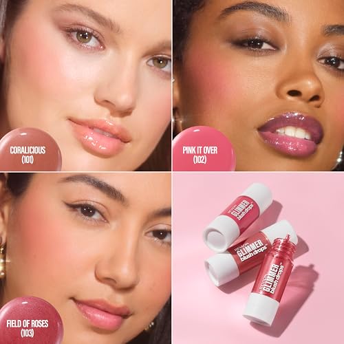 Revlon Glimmer Blush Drops - Hydrating Liquid Blusher with Plumping Formula 10