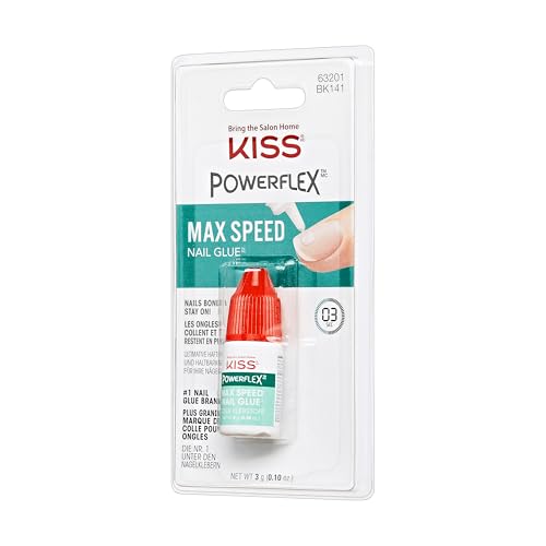 KISS Powerflex Max Speed ​​Nagelkleber, Flex-Formel für extra starken Halt künstlicher Nägel 3