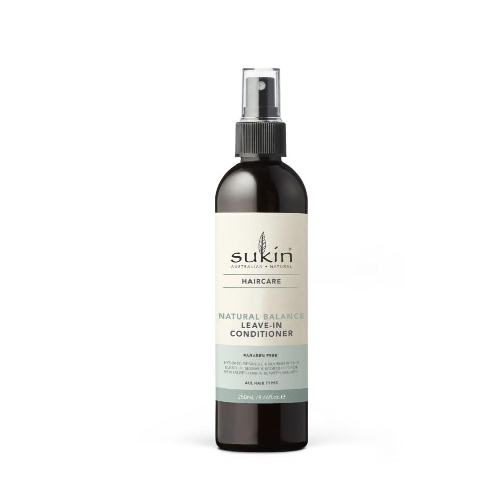 Sukin Natural Balance Leave-In Conditioner 250ml - Hydrates, Detangles, Adds Shine