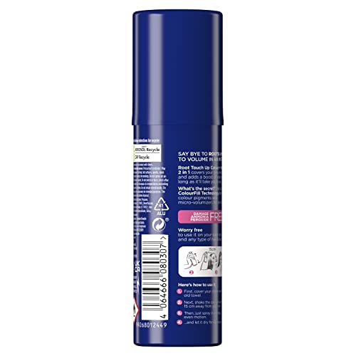 Clairol Root Touch Up Spray Medium Brown - Temporary Grey Coverage & Volume 2-in-1, 75ML