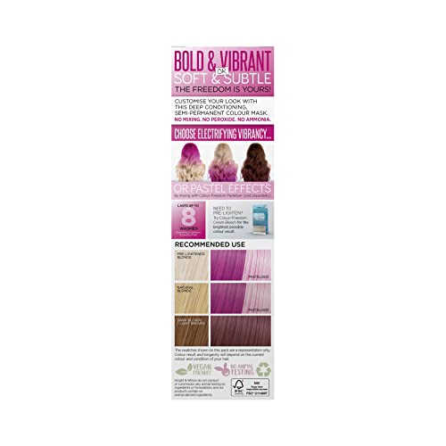 Knight &amp; Wilson Colour-Freedom 150ml Magenta Dream Purple Semi-Permanente Haarfarbe - Ultra-Brillante, vegane Farbmaske mit Glanzverstärker-Komplex - Ammoniakfreie Farbe, hält bis zu 6-10 Haarwäschen 4