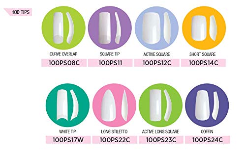 KISS 100 Full-Cover Manicure Kit - Long Stiletto Fake Nails for DIY Style 6